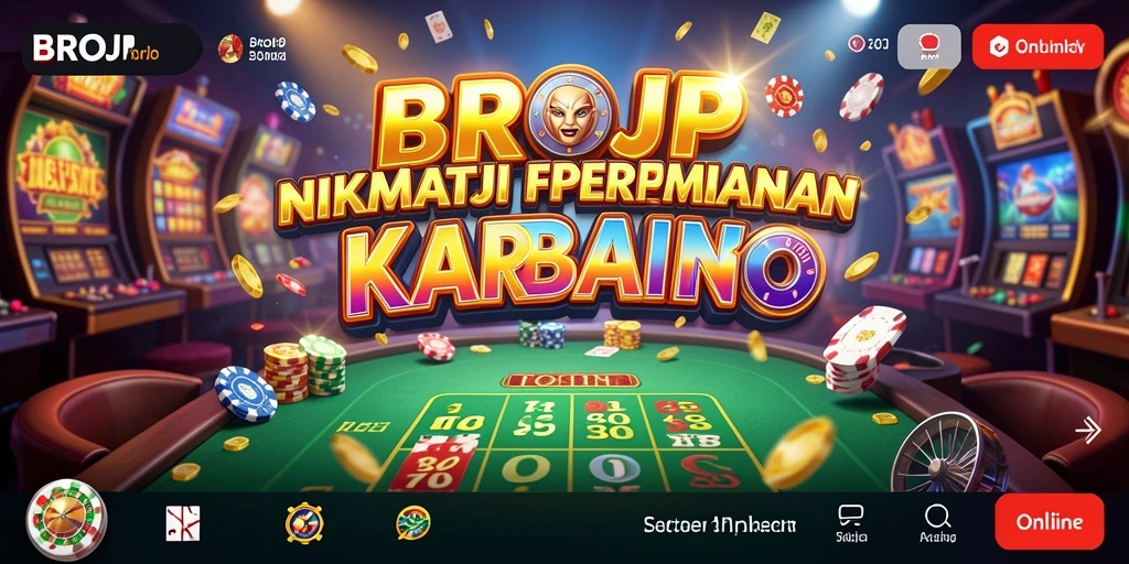Tampilan gameplay Kasino yang menarik dari BROJP.