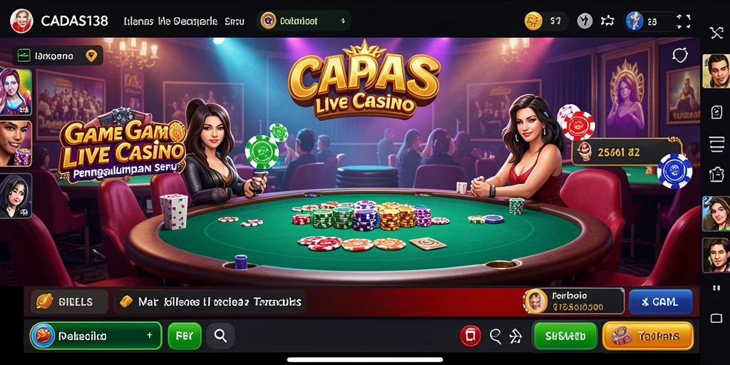 Tampilan gameplay Live Casino yang interaktif dan menarik di CADAS138.