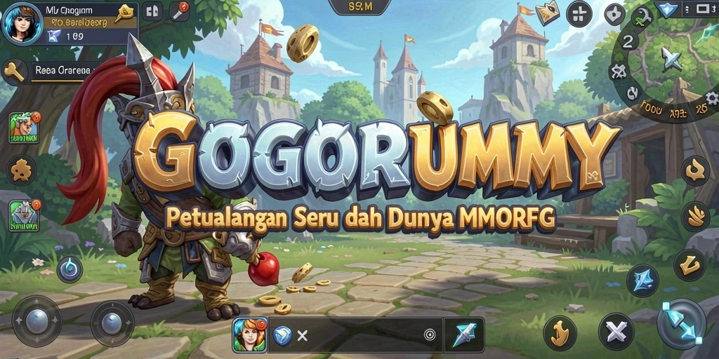 Screenshot gameplay GOGORUMMY yang menunjukkan pertempuran seru antar pemain.