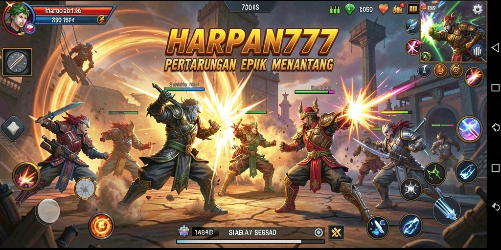 Tampilan pertarungan mendebarkan di HARAPAN777.