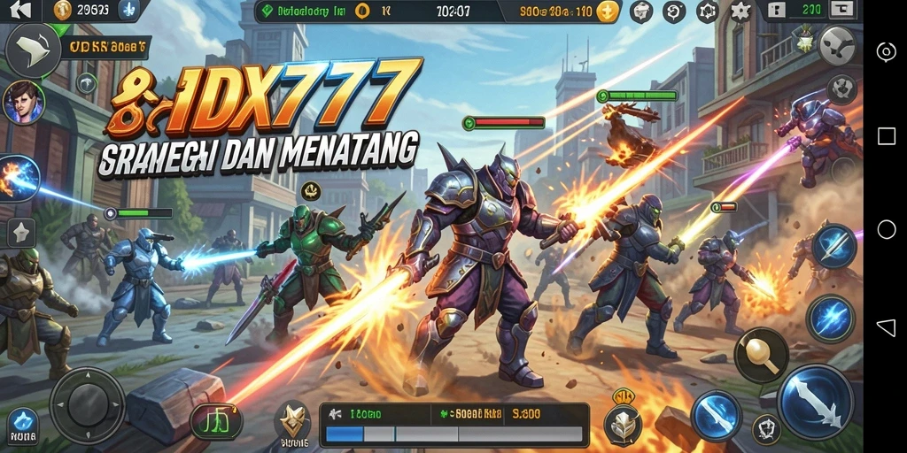 Tampilan gameplay menarik dari permainan strategi IDX777.
