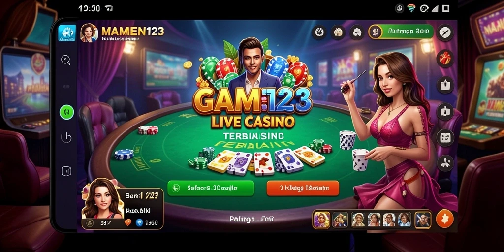 Tampilan gameplay Live Casino yang mengesankan dan interaktif.