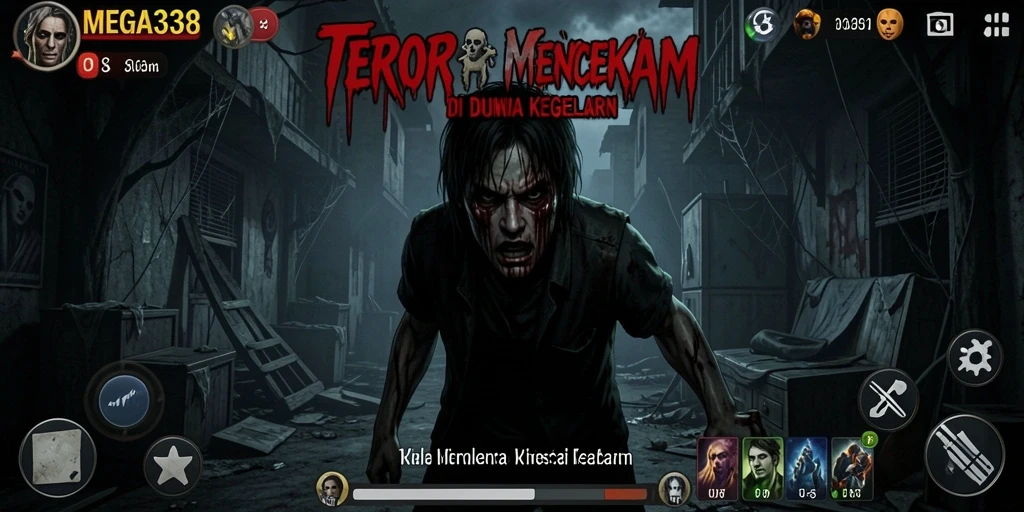 Gameplay MEGA338 yang mencekam dan penuh aksi horor.