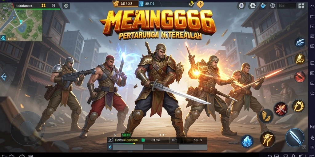 Tampilan aksi mendebarkan dalam game Battle Royale MENANG666.