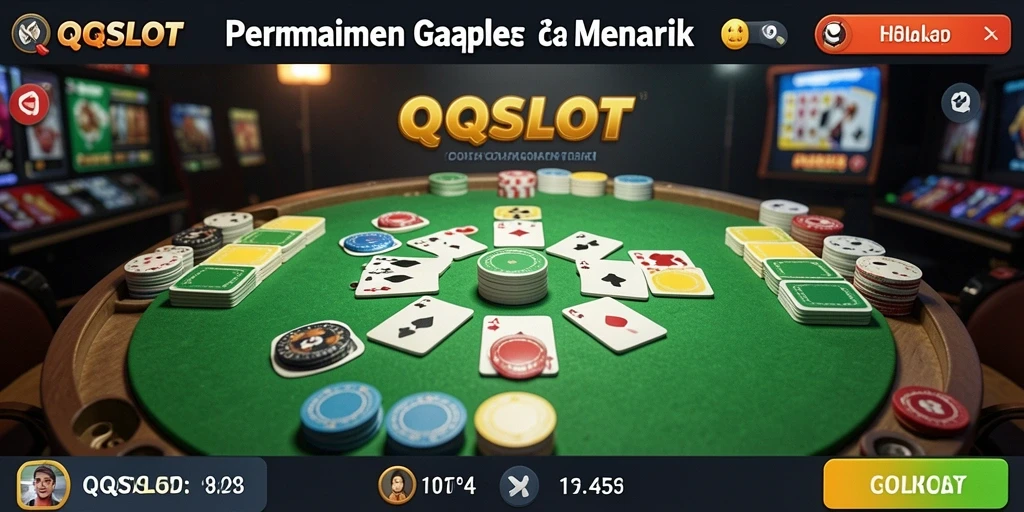 Tampilan gameplay seru dari aplikasi Gaple QQSLOT.