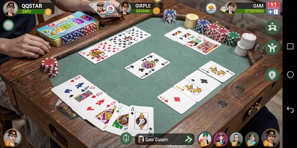 Tampilan gameplay seru dan interaktif dari QQSTAR.