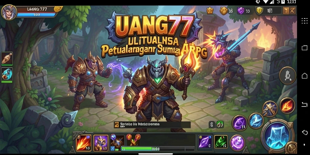 Screenshot utama UANG77 menampilkan aksi seru dalam pertarungan ARPG.