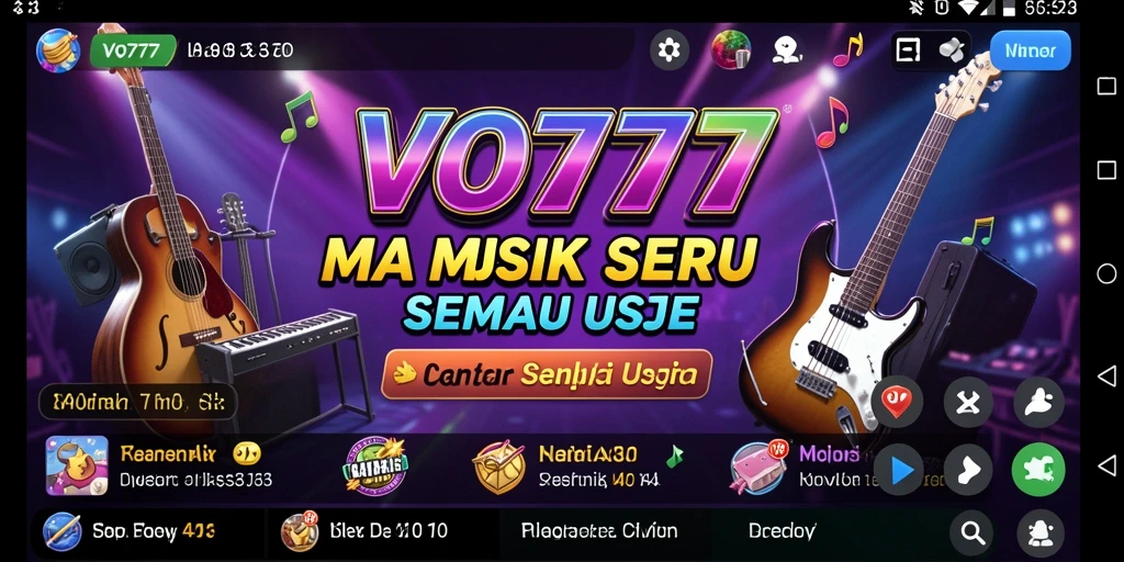 Screenshot VO777 menampilkan gameplay musik yang seru dan interaktif.